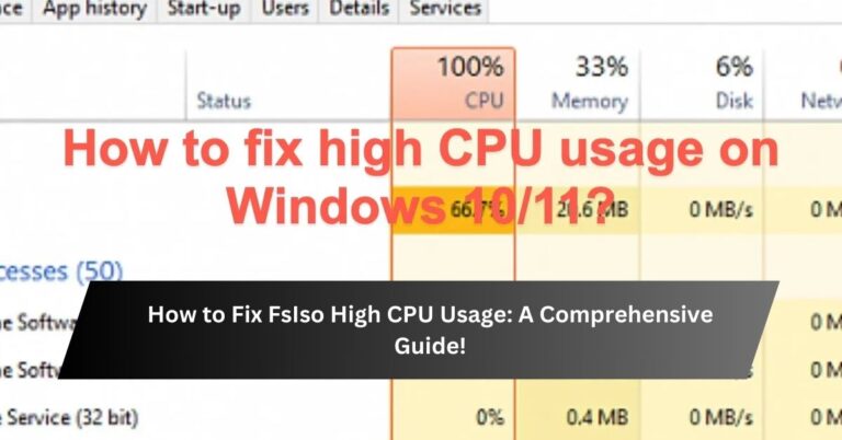 How to Fix FsIso High CPU Usage A Comprehensive Guide!