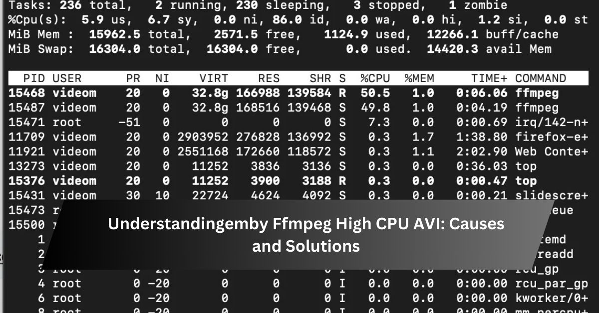 Understandingemby Ffmpeg High CPU AVI Causes and Solutions